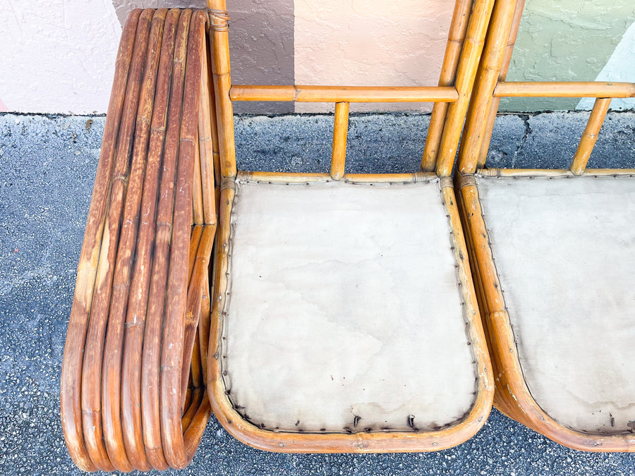 Frankl Style Rattan Loveseat