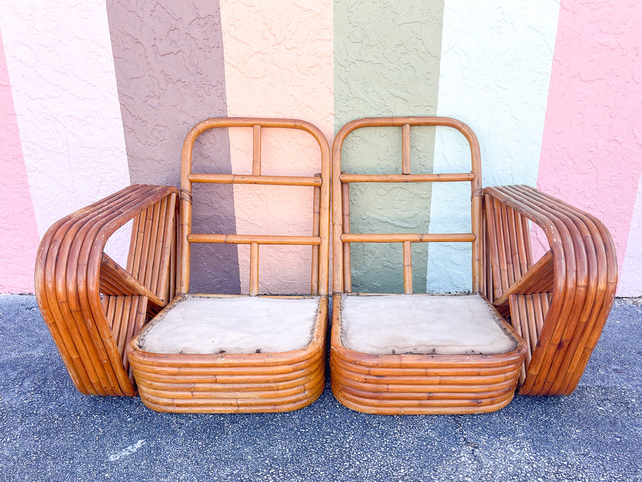 Frankl Style Rattan Loveseat