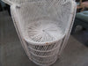 Petite Painted Rattan Fan Chair