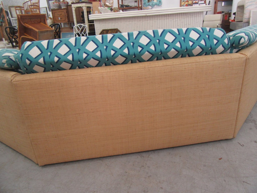 3 Piece Upholstered Seagrass Sectional