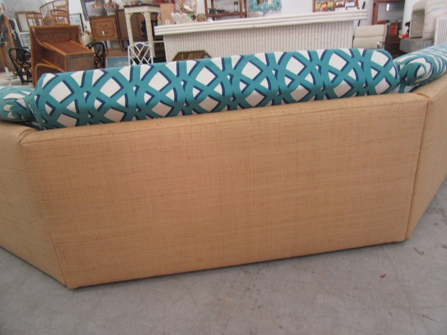 3 Piece Upholstered Seagrass Sectional