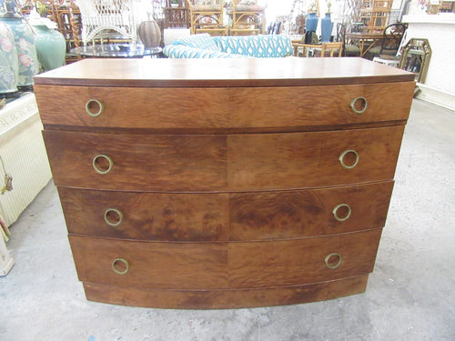 1930's Myrtle Burlwood Bow Front Chest