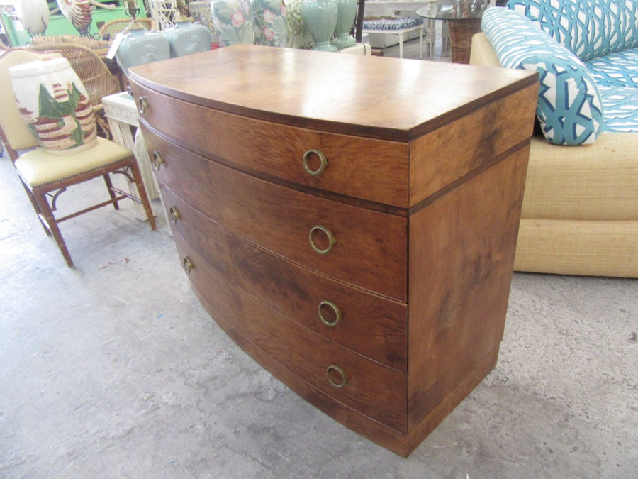 1930's Myrtle Burlwood Bow Front Chest