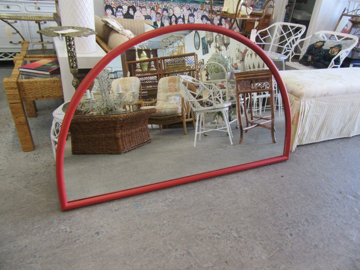 Large Thayer Coggin Rattan Mirror