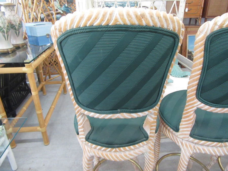 Set of Four Italian Rope Knot Bar Stools