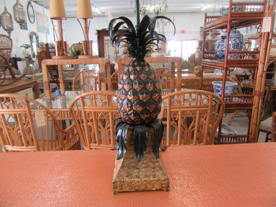 Large Tole Italian Pineapple Lamp