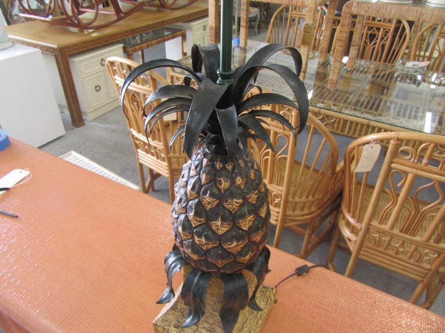Large Tole Italian Pineapple Lamp