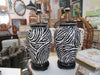 Pair of Zebra Pattern Lamps