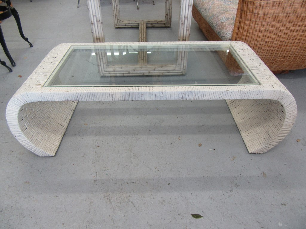 Woven Ming Style Wicker  Coffee Table
