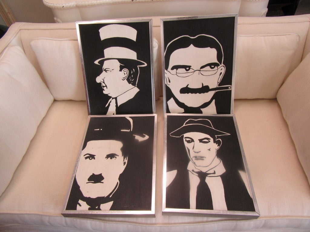 Set of 4 Celebrity Silk Screens