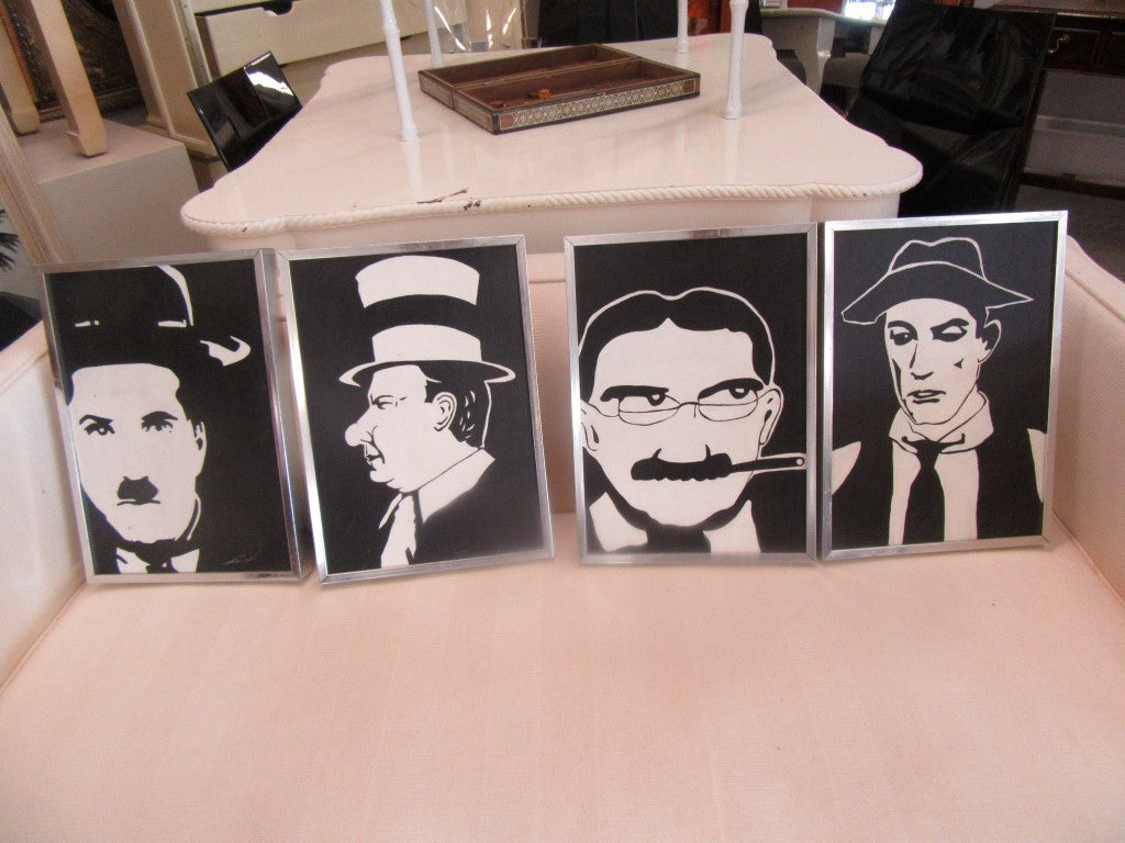 Set of 4 Celebrity Silk Screens