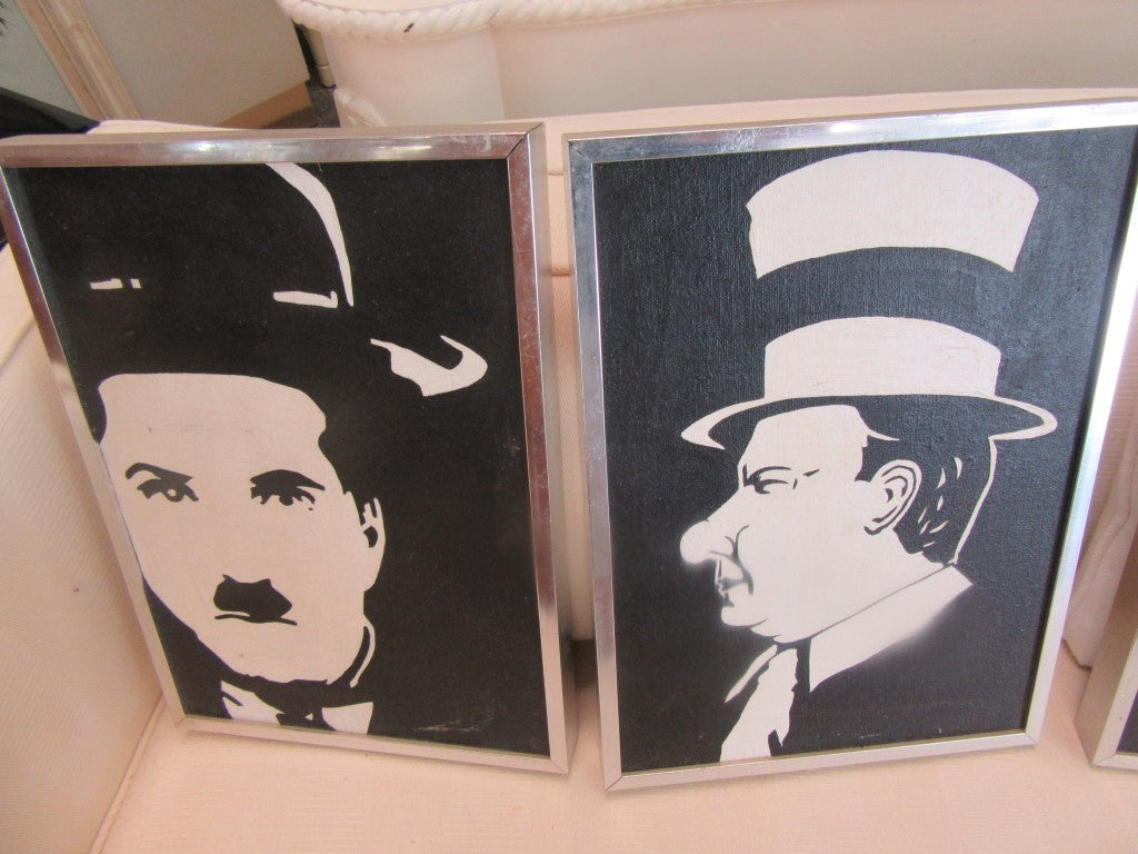 Set of 4 Celebrity Silk Screens
