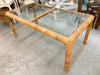 Billy Baldwin Style Rattan Wrapped Dining Table