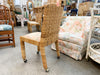 Set of Six Rattan Wrapped Dining Chairs