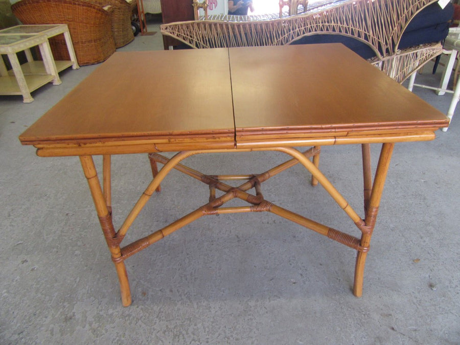 1940's Rattan Extendable Bamboo Table