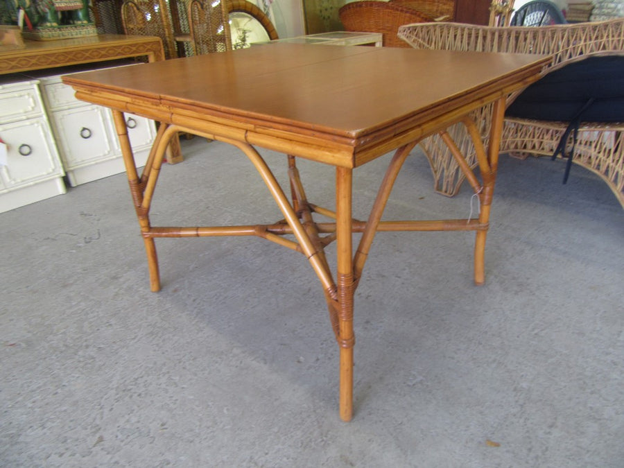 1940's Rattan Extendable Bamboo Table