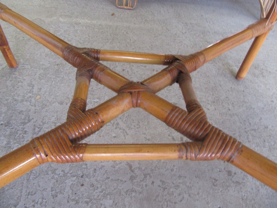 1940's Rattan Extendable Bamboo Table