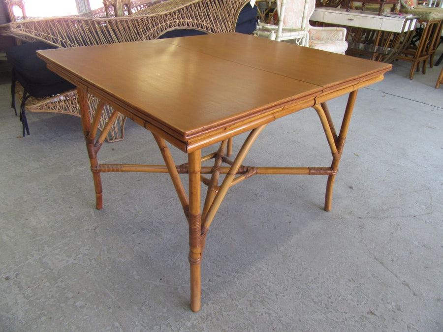1940's Rattan Extendable Bamboo Table