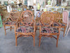 6 Rattan Spider Back Dining Chairs