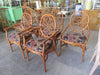 6 Rattan Spider Back Dining Chairs