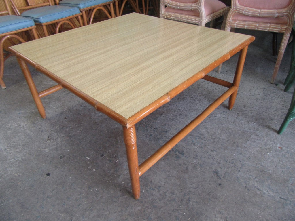 1950's Bamboo & Mica Coffee Table