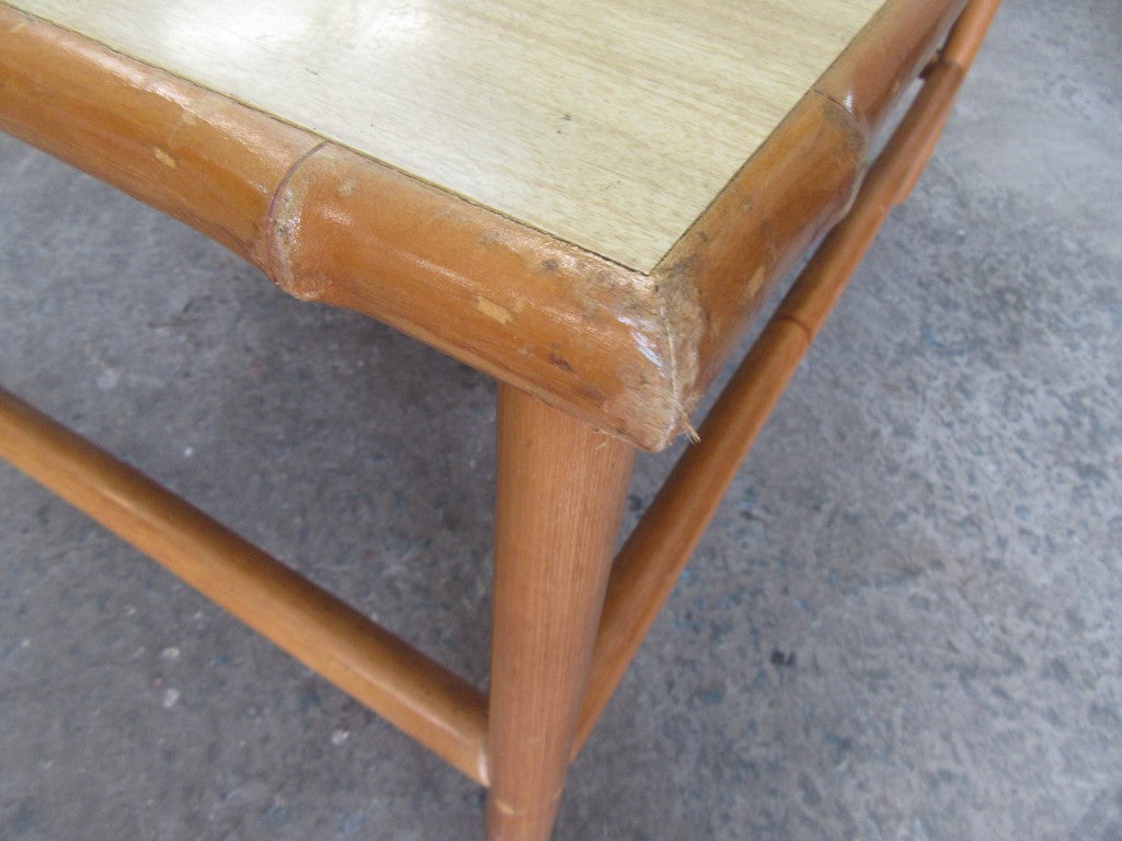 1950's Bamboo & Mica Coffee Table