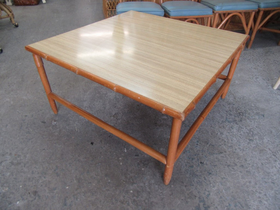 1950's Bamboo & Mica Coffee Table