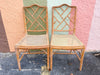 Pair of Faux Bamboo and Cane Chairs