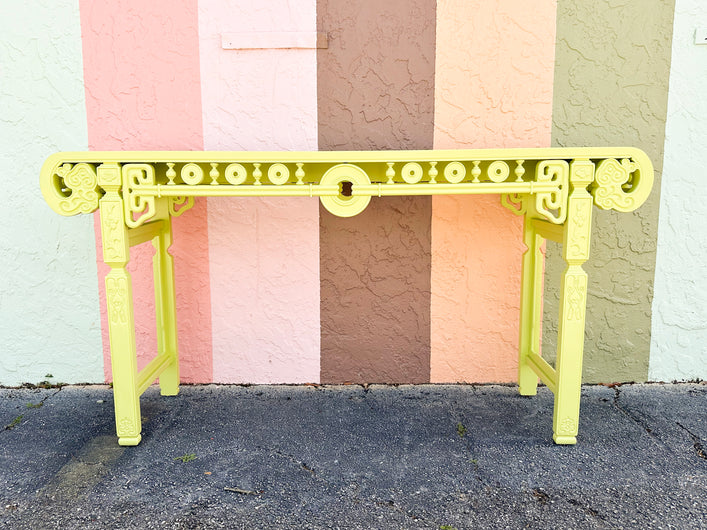 Kips Bay Show House Painted 1960s Rosewood Console Table