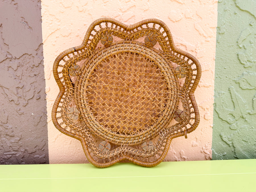 Kips Bay Show House Rattan and Cane Tray