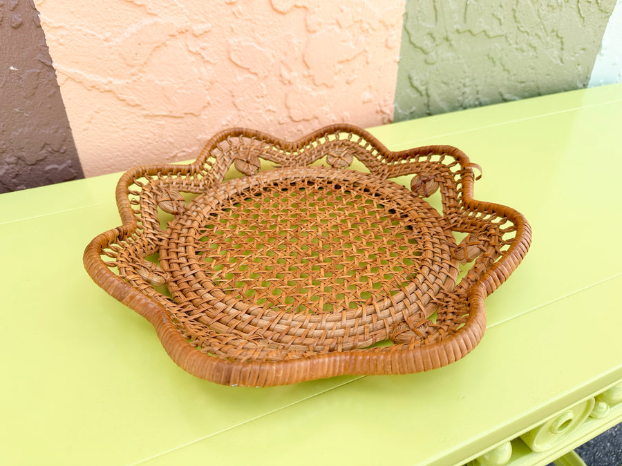Kips Bay Show House Rattan and Cane Tray