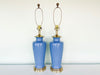 Pair of Coastal Blue Lamps