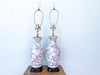 Pair of Peachy Floral Lamps