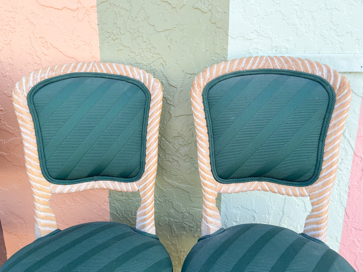 Set of Four Italian Rope Knot Bar Stools