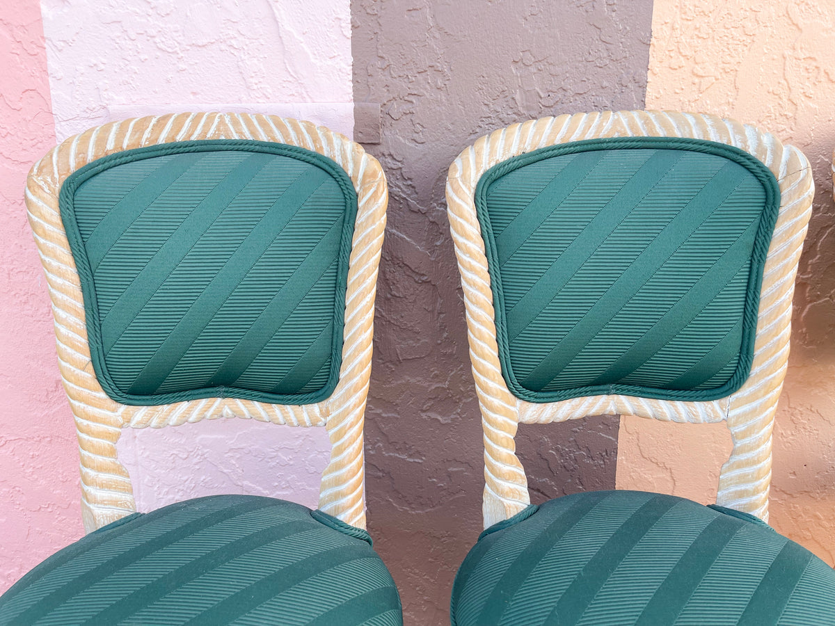 Set of Four Italian Rope Knot Bar Stools
