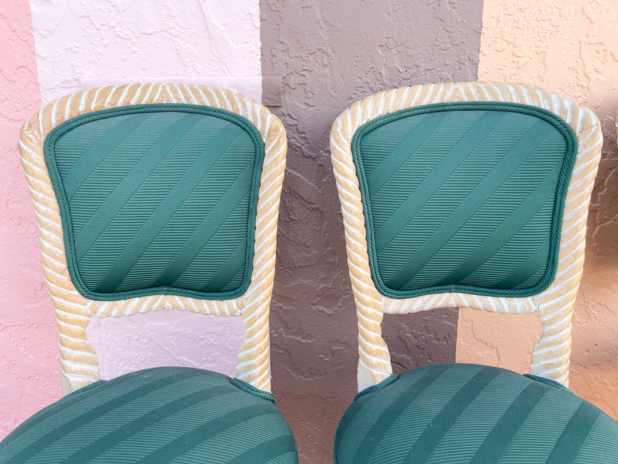Set of Four Italian Rope Knot Bar Stools