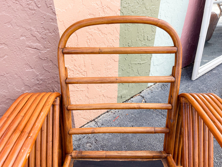 Pair of Frankl Style Rattan Pretzel Chairs