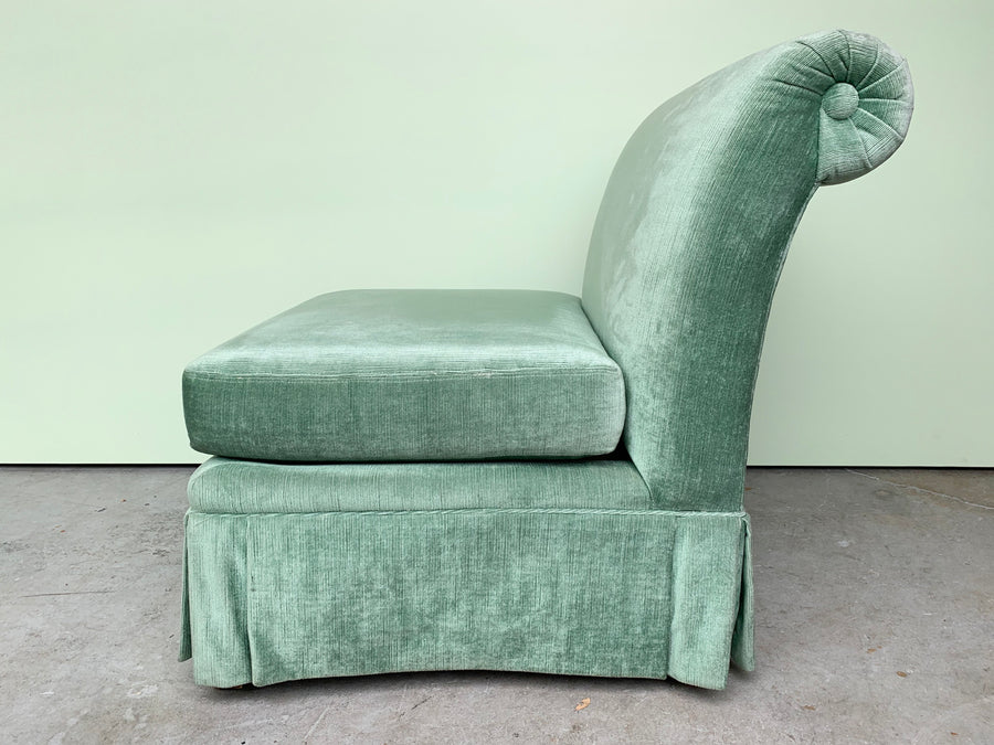Pair of Henredon Seafoam Chairs