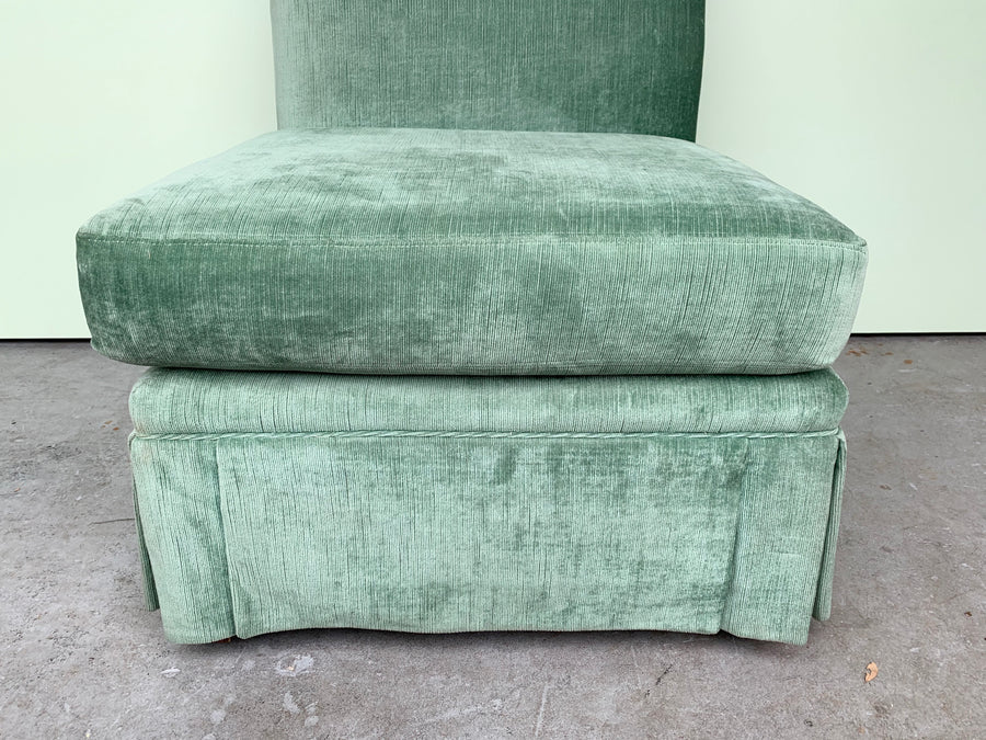 Pair of Henredon Seafoam Chairs