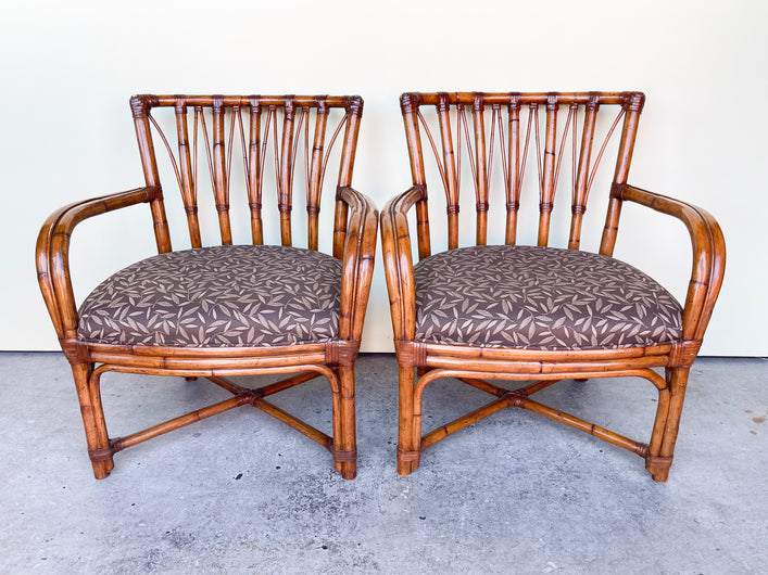 Pair of Island Chic Rattan Chairs