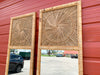 Pair of Island Chic Rattan Medallion Mirrors