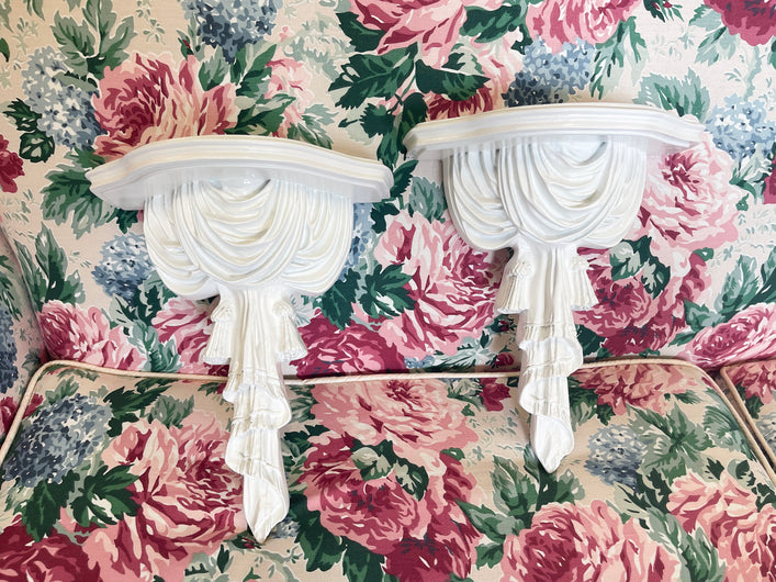 Pair of Swag and Tassel Wall Sconces