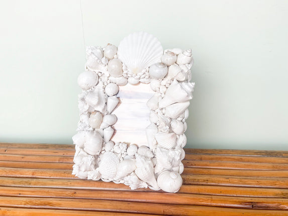 Large White Clam Shell Frame