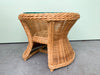 Oversized Wicker Chair and End Table