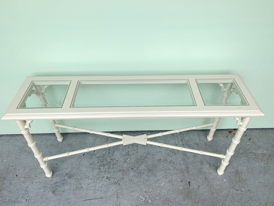 Faux Bamboo Console Table