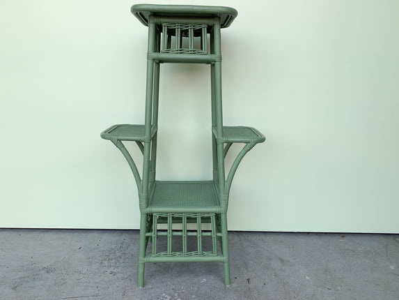 Sweet Green Rattan Plant Stand