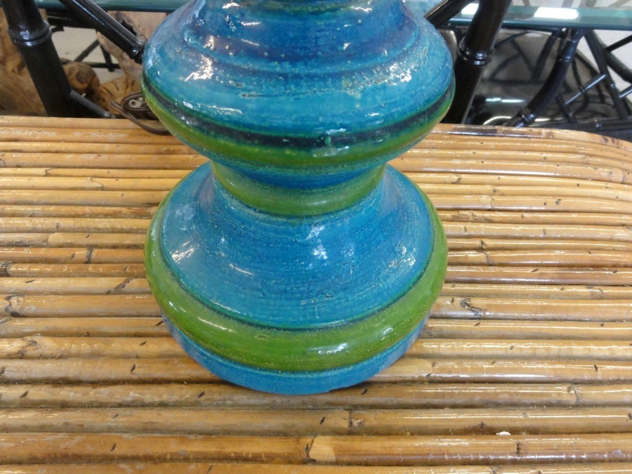 Turqouise & Green Italian Column Lamp