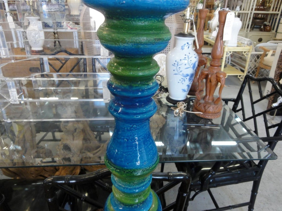 Turqouise & Green Italian Column Lamp