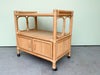 Rattan Bar Cabinet on Casters