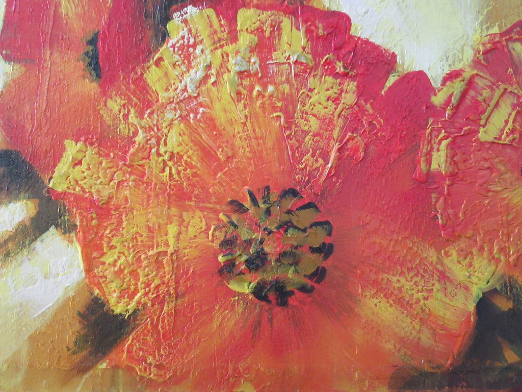 Mid Century Poppy Original Art By Moran
